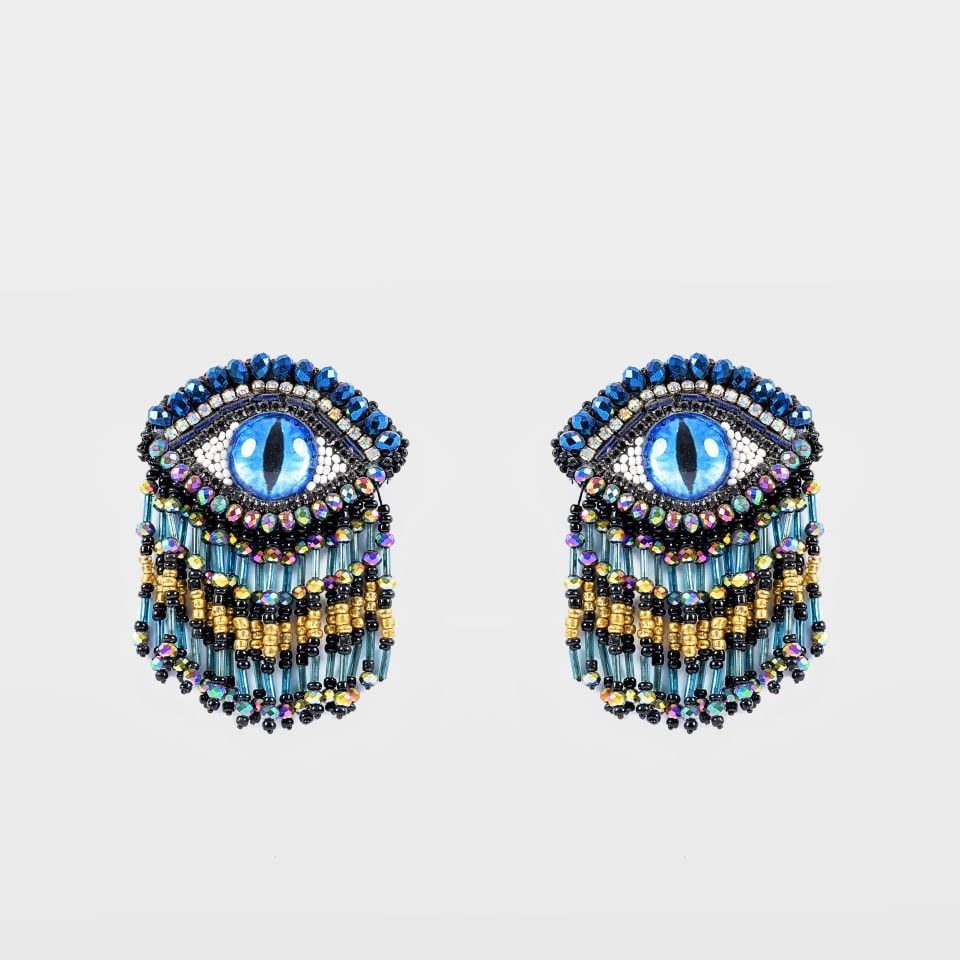 Colorful Beaded Dangling Earrings