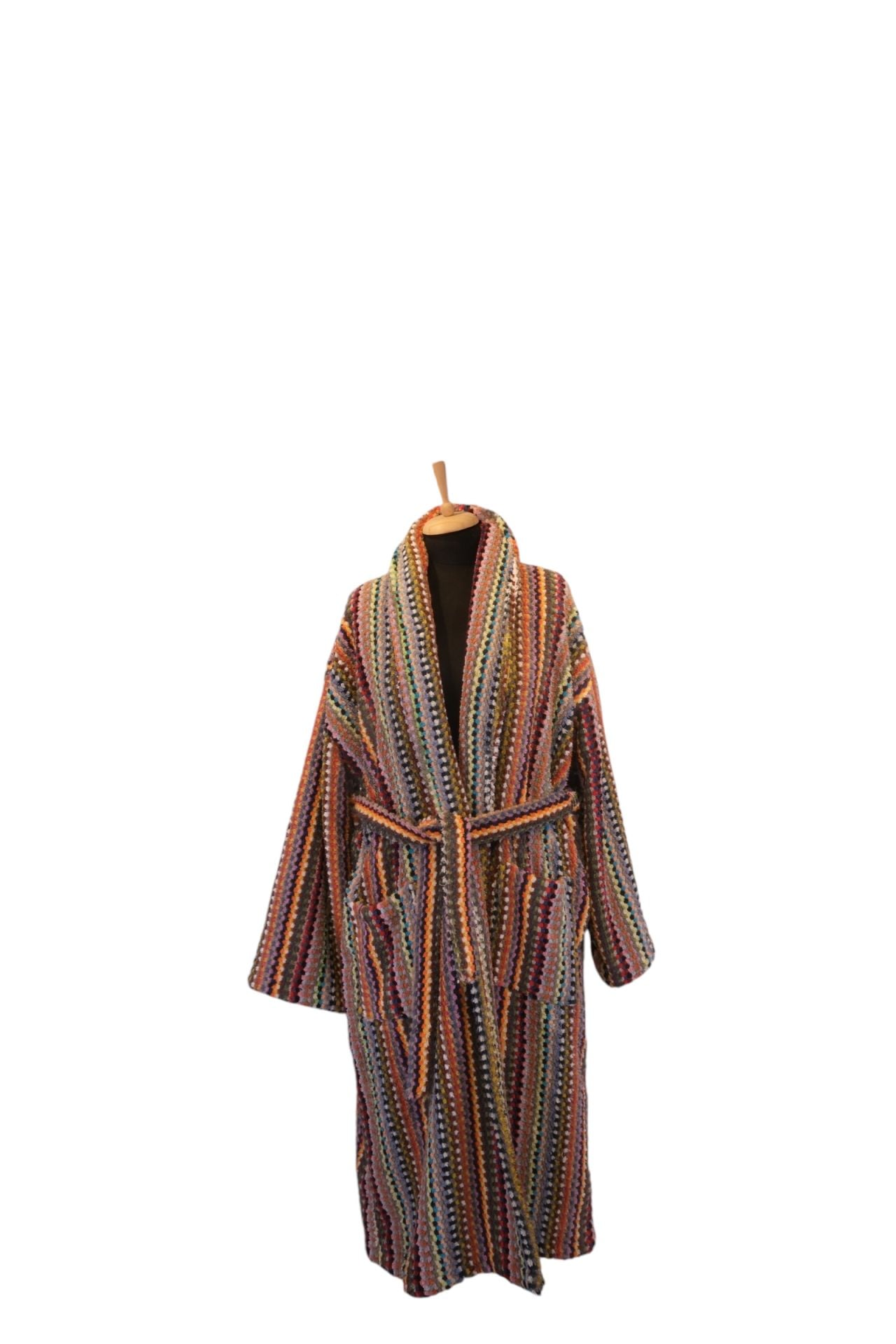 Turkish Bathrobe - Hand-Woven Colorful Turkish Cotton Bathrobe