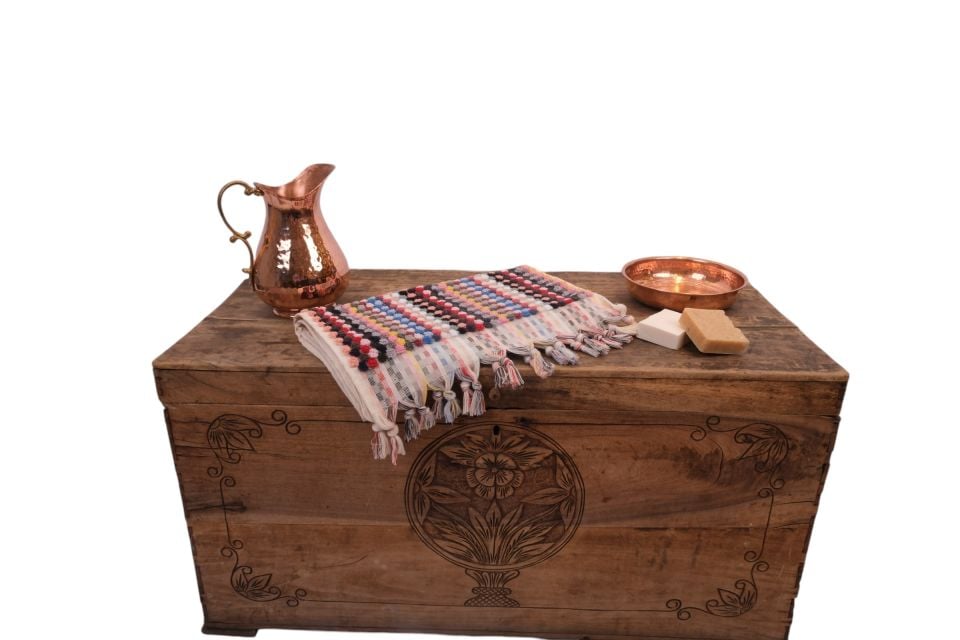 Turkish Towel - Hand-Woven Cotton Towel - Hand and Head Towel