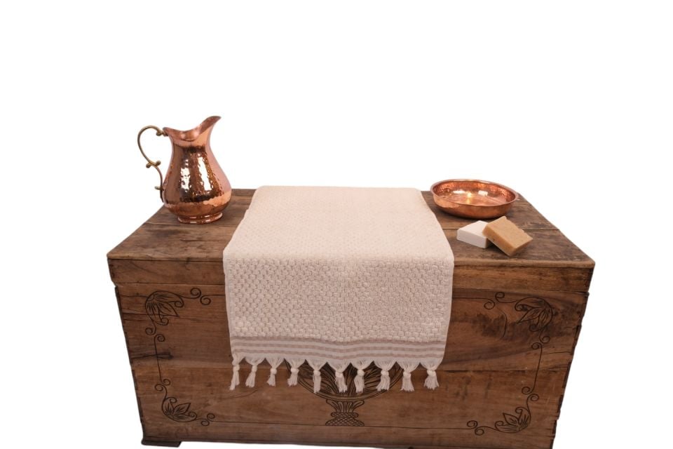 Turkish Towel - Hand-Woven Cotton Towel - Hand and Head Towel