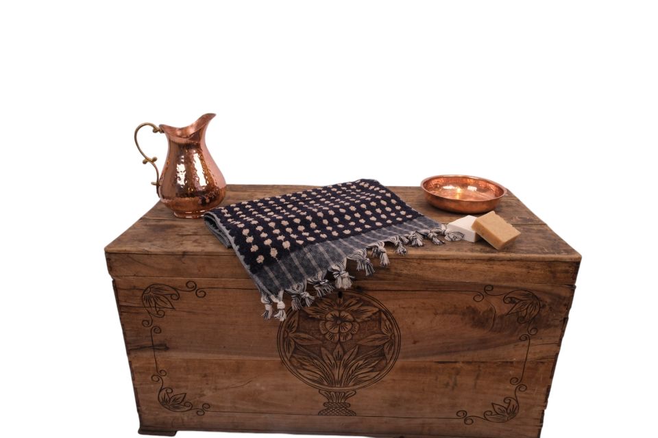 Turkish Towel - Hand-Woven Cotton Towel - Hand and Head Towel black