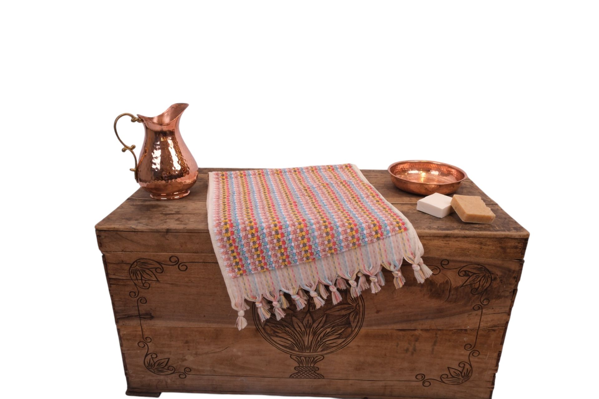 Hand-Woven Cotton Towel - Hand and Head Towel multicoloured 3