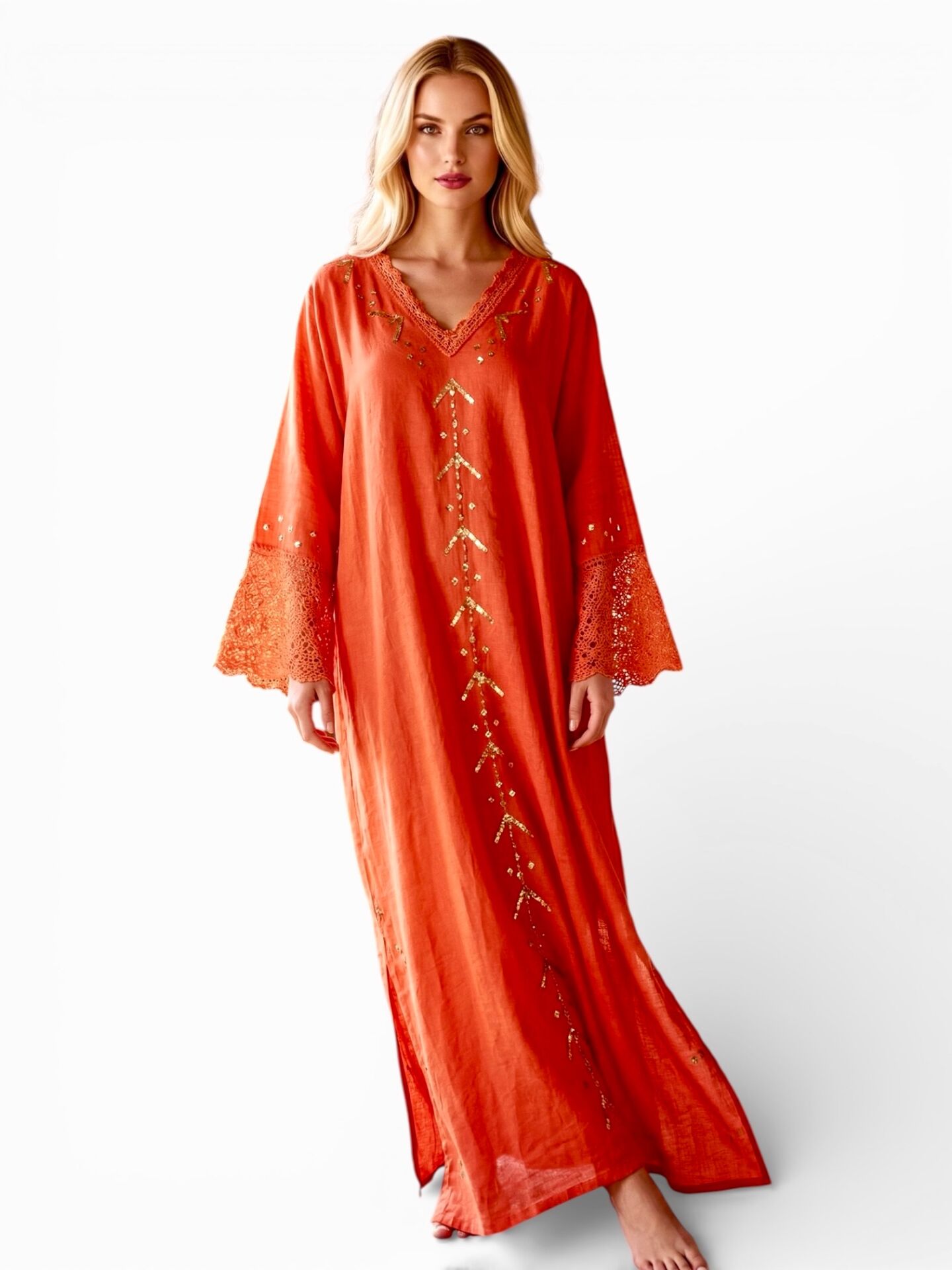 Crochet and Sarma with Silver Thread Color Dress