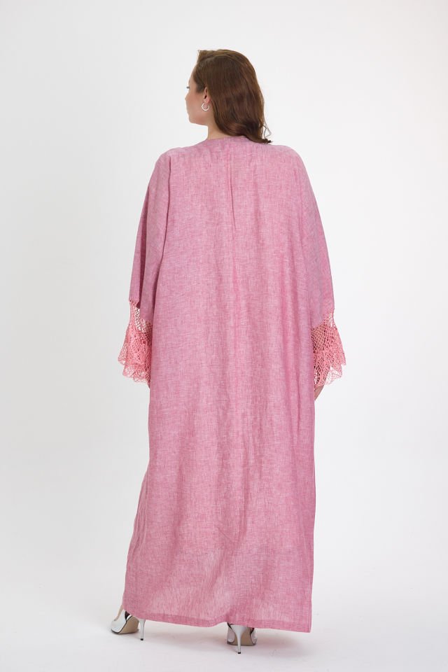 Crochet and Sarma with Silver Thread Abaya