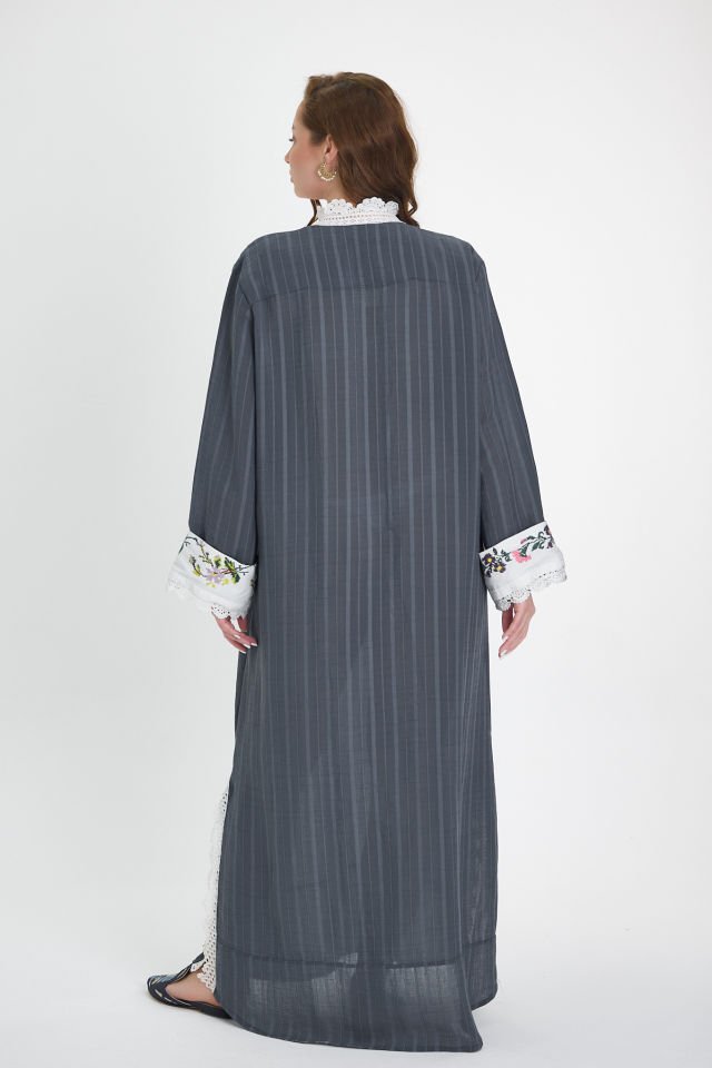 Patchwork  Cotton Fabric Semi-Antique Detailed Dress