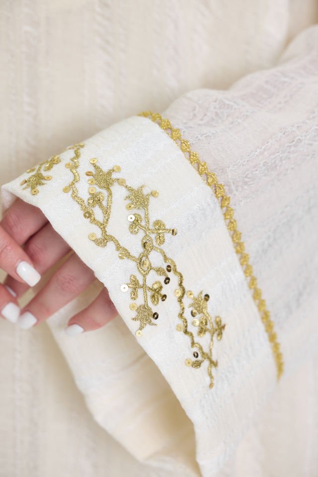 Handmade Silk Dress with Ottoman Motifs