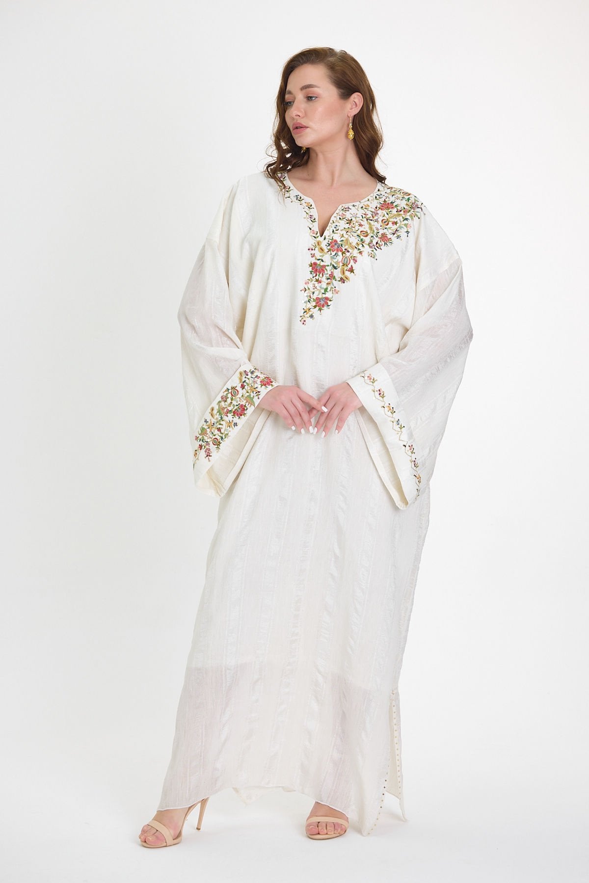 Handmade Silk Dress with Ottoman Motifs