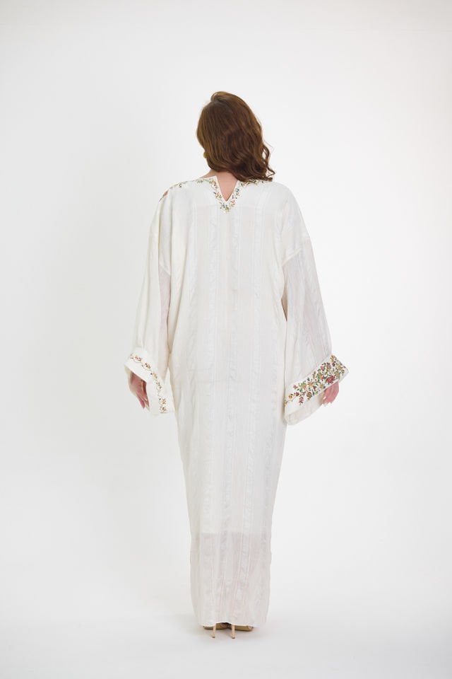 Handmade Silk Dress with Ottoman Motifs