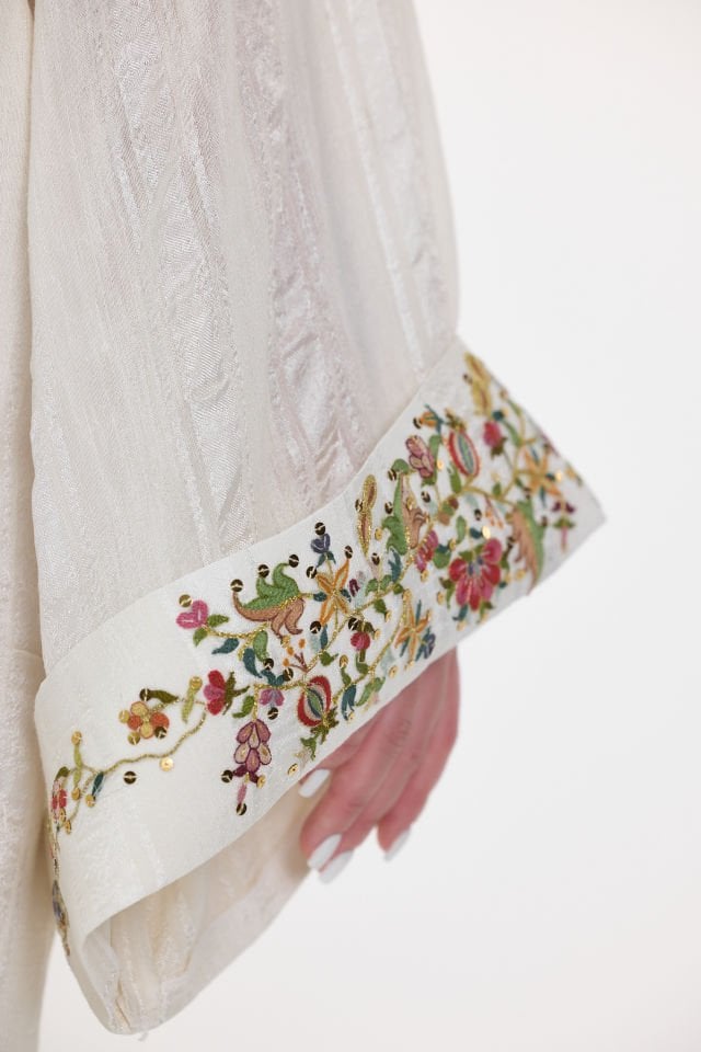 Handmade Silk Dress with Ottoman Motifs