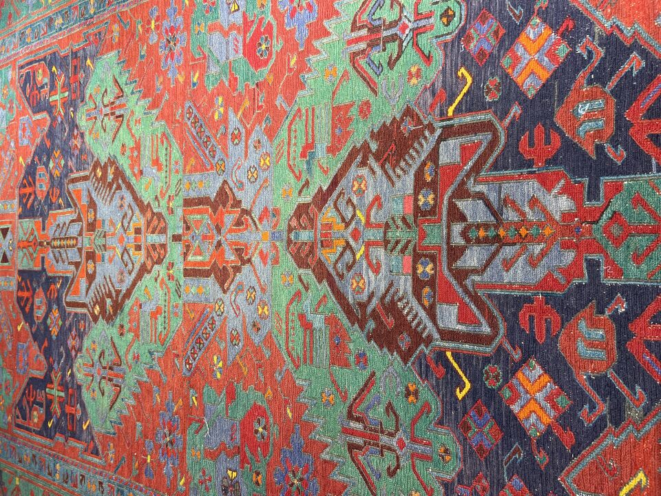 Caucasian Soumak Kilim Rug  Dated 1973