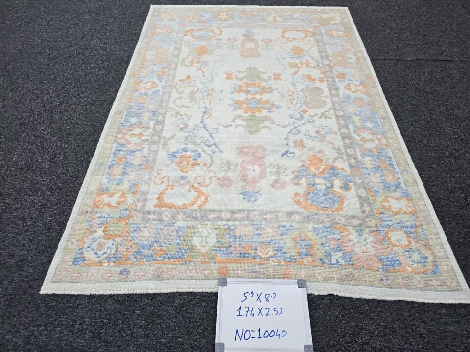 Pastel Oushak Wool Rug