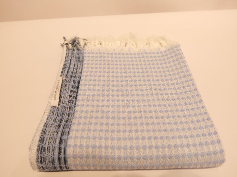Dusty Blue Micro Pattern Peshtemal