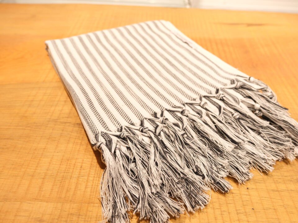 Black & White Pinstripe Peshtemal