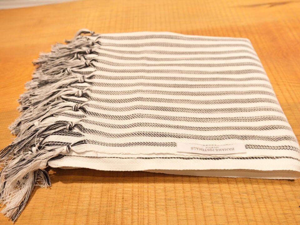 Black & White Pinstripe Peshtemal