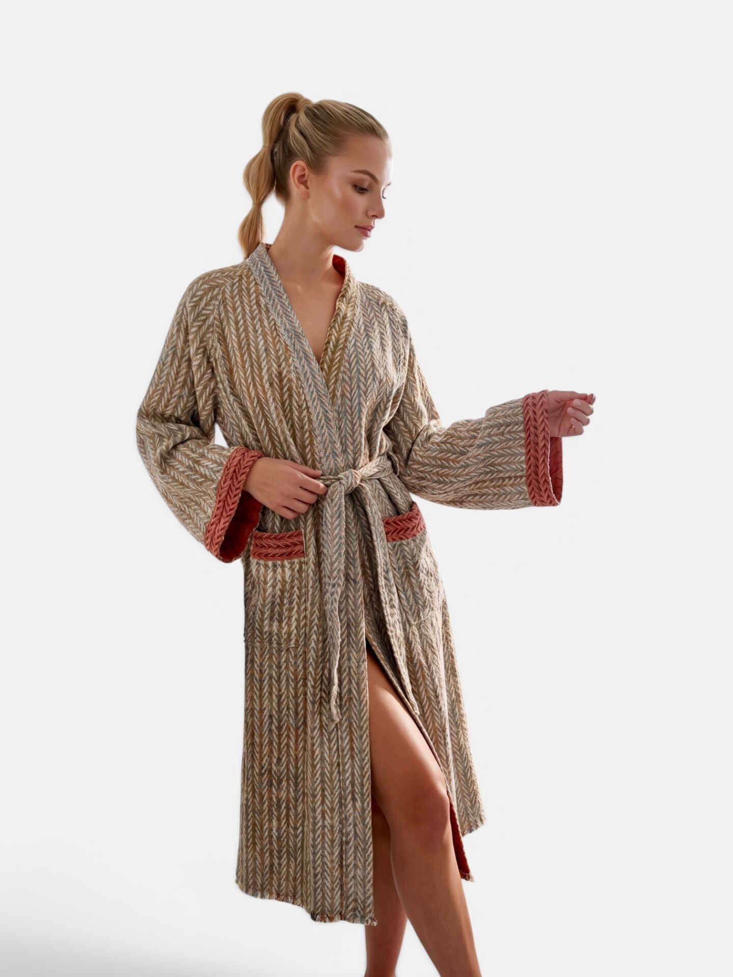 Handwoven Linen Bathrobe