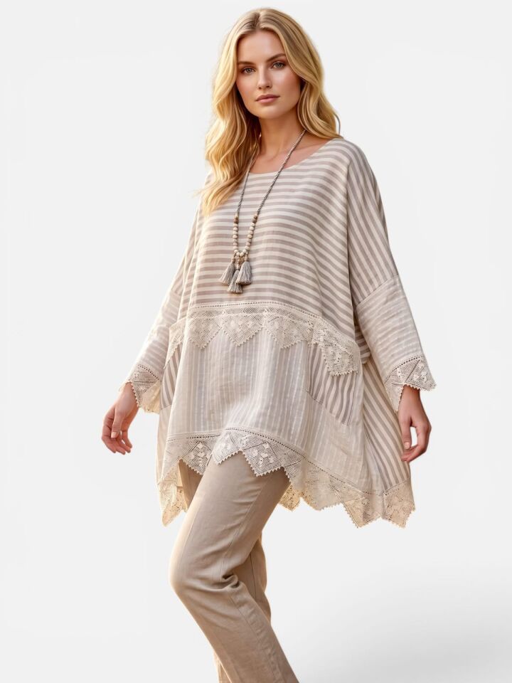 Pearl Mist Handwoven Silk Tunic